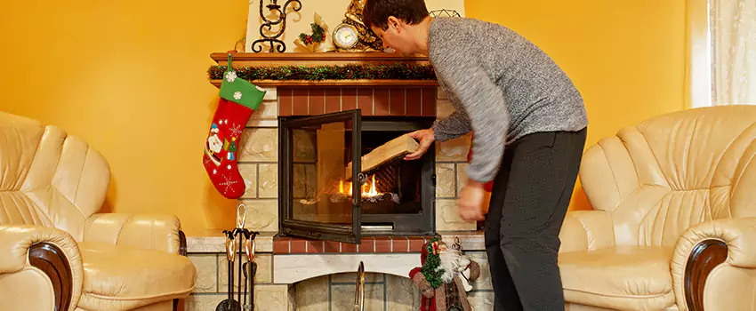 Rusted Metal Fireplace Restoration in Spring Valley, California